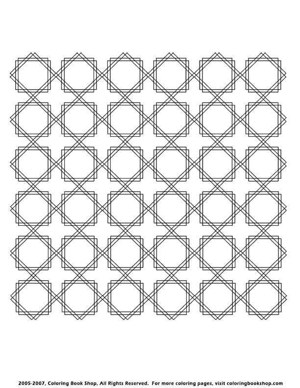 Geometric pattern abstract coloring page