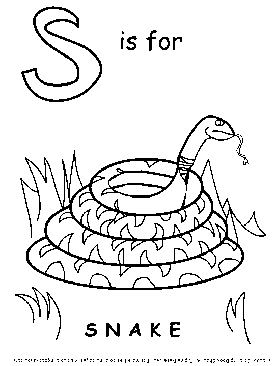 s is for snake coloring pages - photo #2