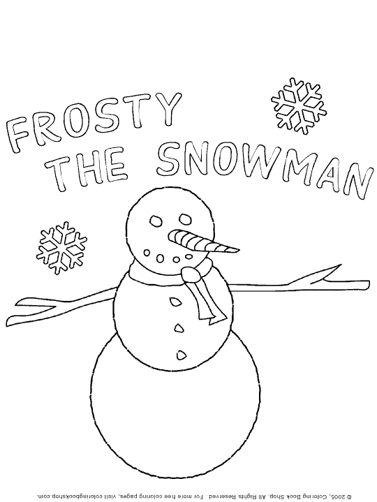frosty the snowman printable coloring page