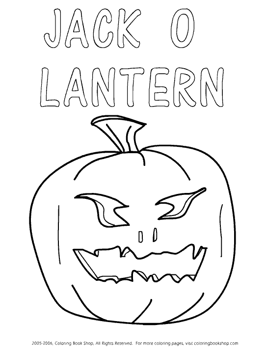 jack o lantern coloring pages - photo #36