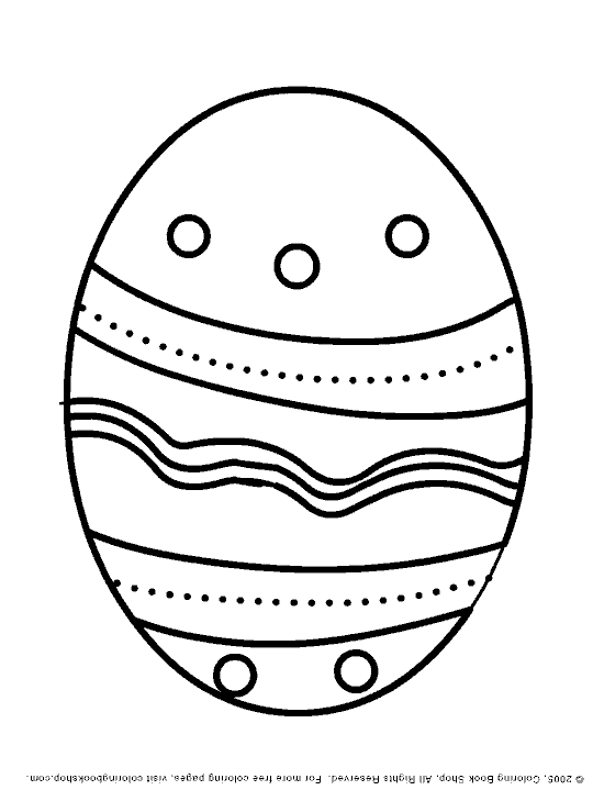 Easter Egg printable coloring  page, by coloring book shop