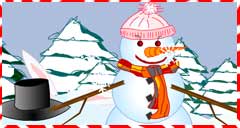 snowman, dress a snowman, free flash game, online, holidays, for kids