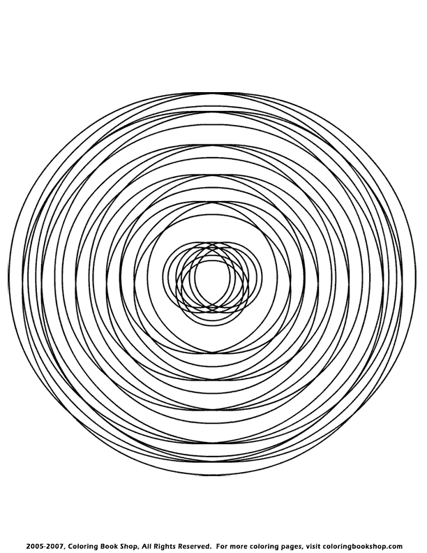 Circle mandala abstract coloring page