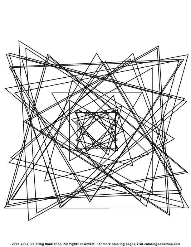 Geometric pattern abstract coloring page