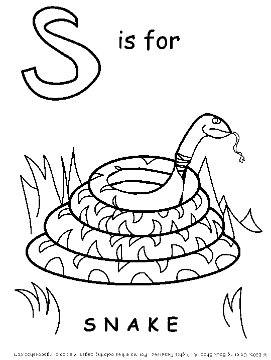 snake coloring page