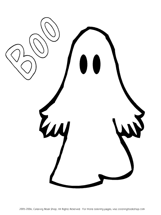 ghost coloring page