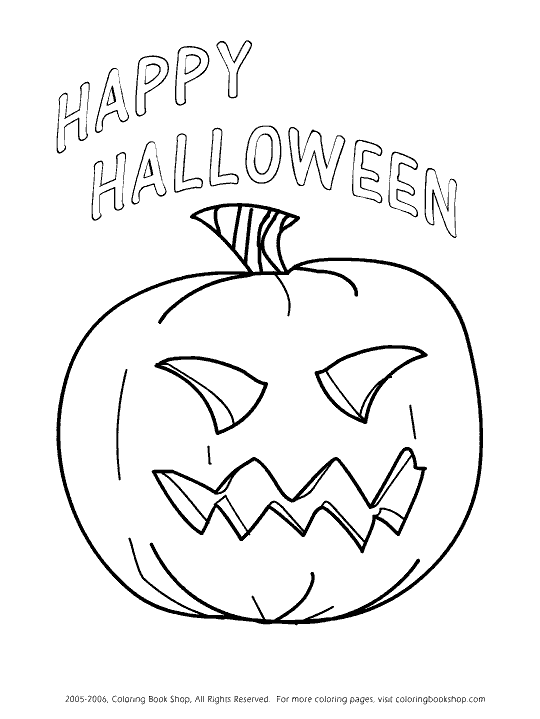 Halloween printable coloring pages, placecards, placemats, online games ...
